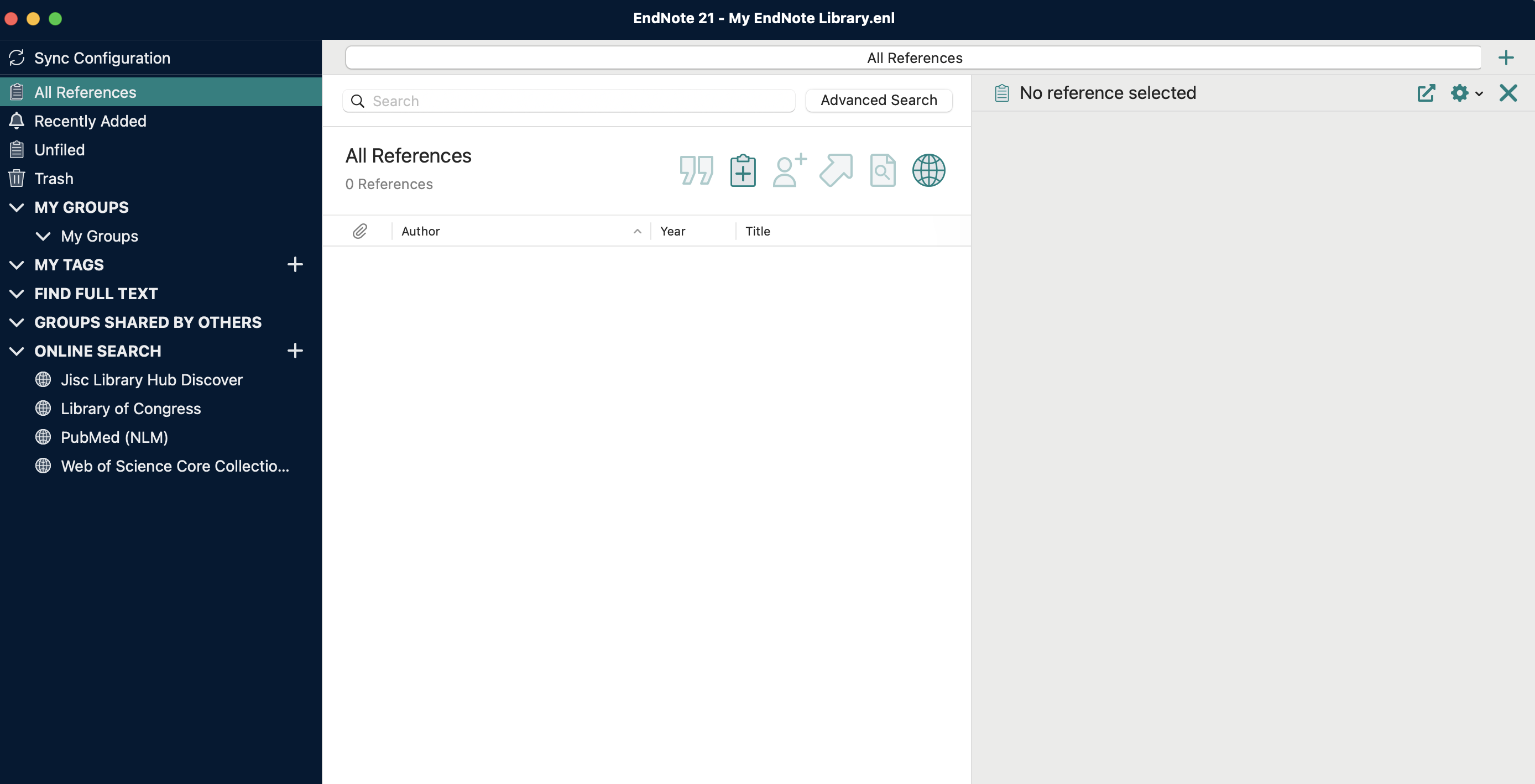 EndNote layout